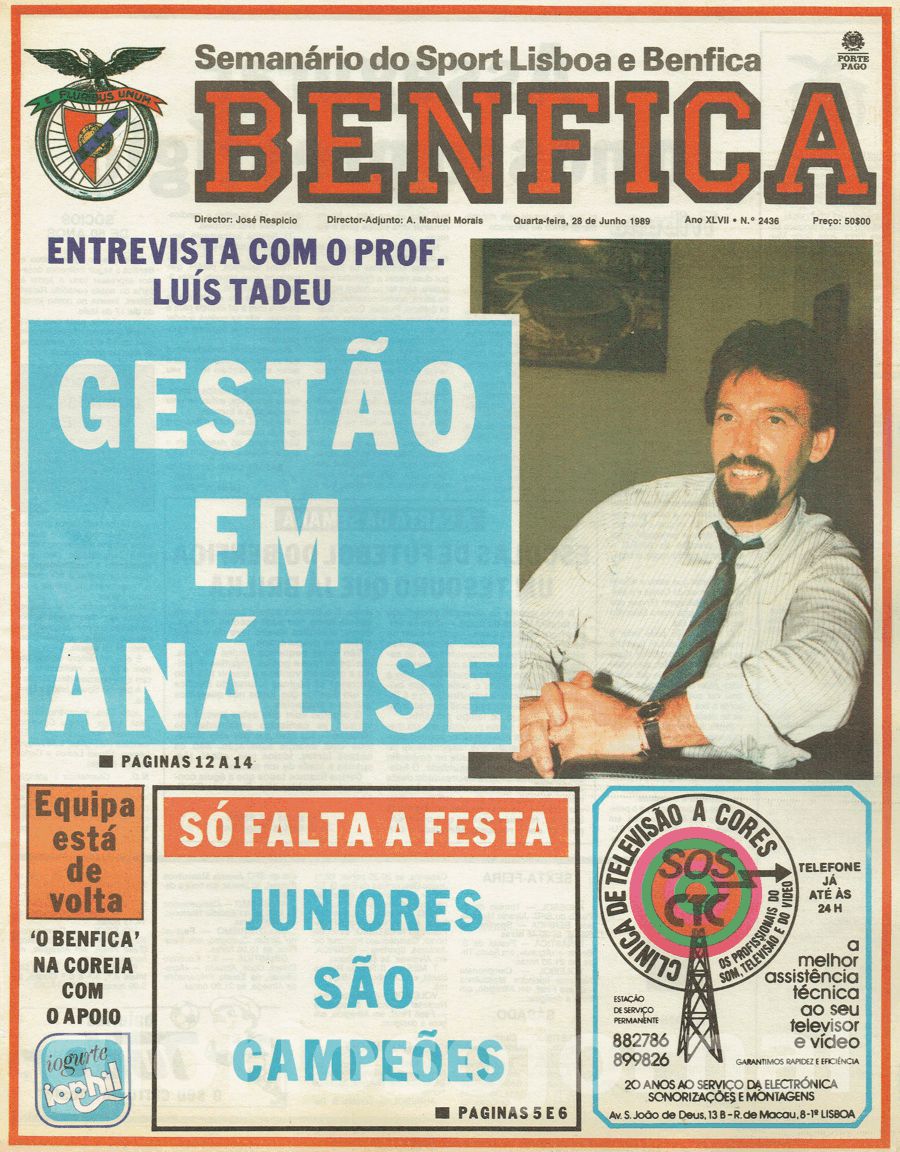 jornal o benfica 2436 1989-06-28